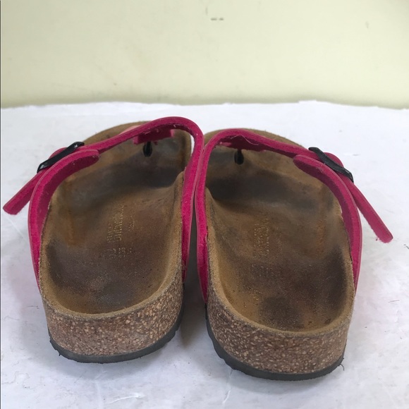 BIRKENSTOCK GIZEH Kids Thong Pink Vegan Leather Sandals Slides Mules Slides Cork - Picture 6 of 14